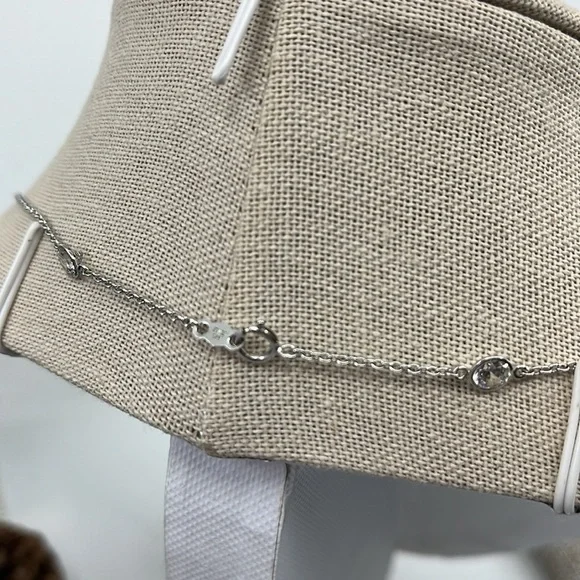 Vintage Epiphany Sterling Silver Diamonique Necklace – 16” - Picture 8 of 11